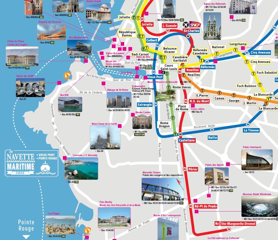 マルセイユの魅力を地図