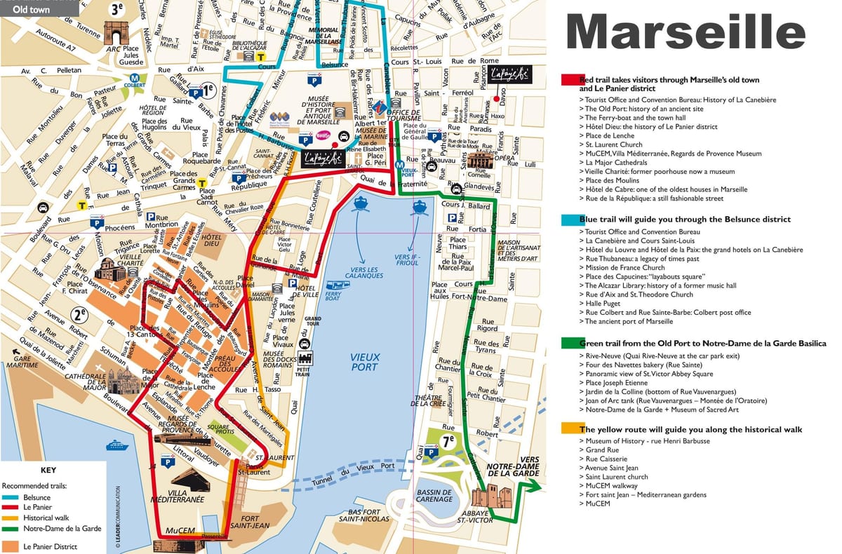 地図マルセイユの散歩ツアー