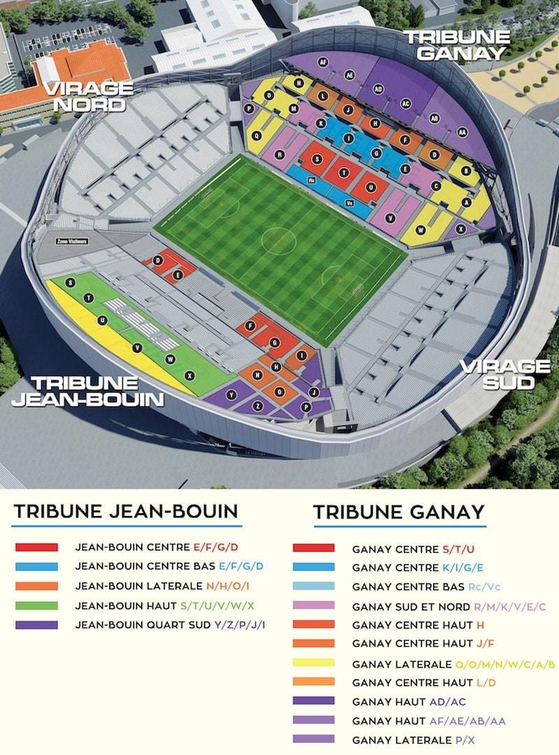地図マルセイユのサッカースタジアム
