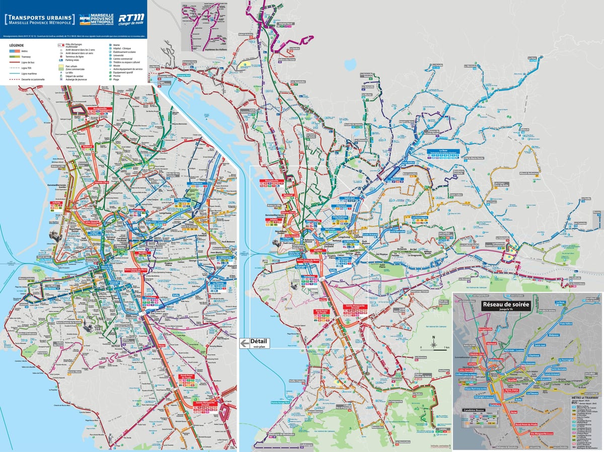 マルセイユバス路線図