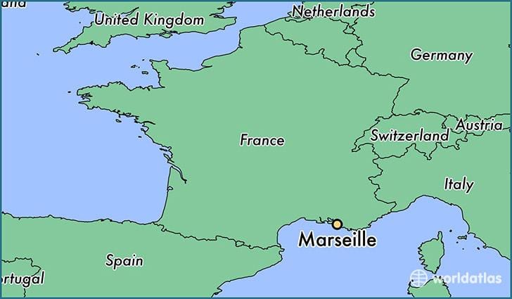 ショーのマルセイユフランスの地図