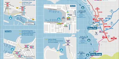 地図マルセイユのボート