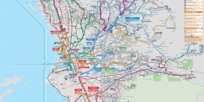 マルセイユの輸送地図