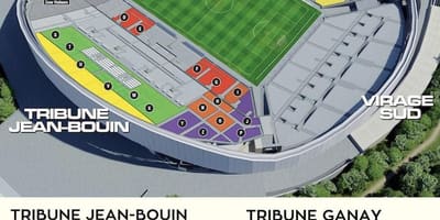 地図マルセイユのサッカースタジアム 