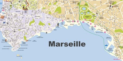 マルセイユビーチの地図