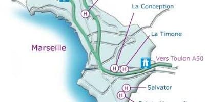 地図のマルセイユ病院