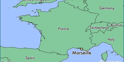 ショーのマルセイユフランスの地図